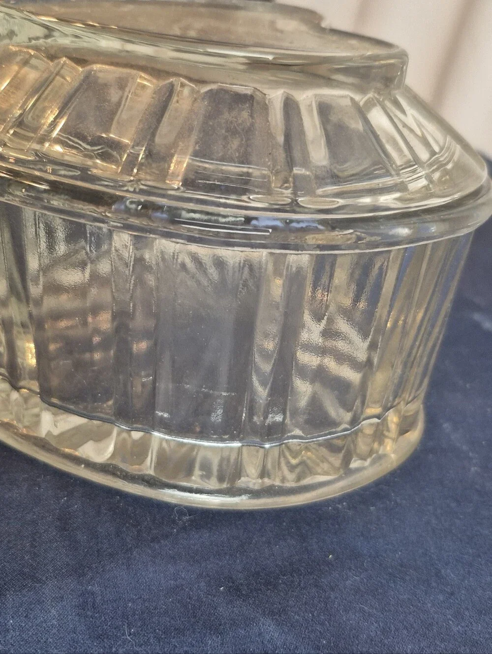 Clear Heart-Shaped Glass Serving Dish with Lid - Clear